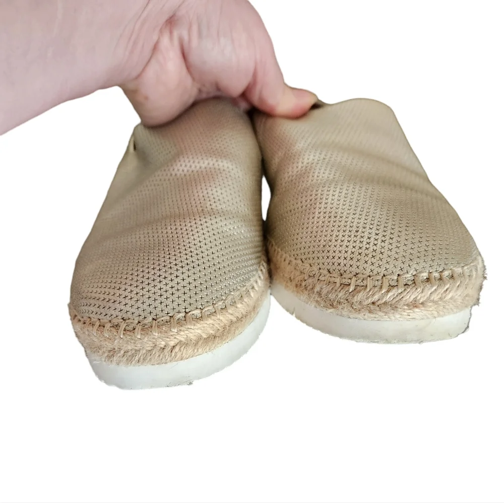 Gentle Souls Lara A Line Gold Metallic Leather Espadrilles 8.5